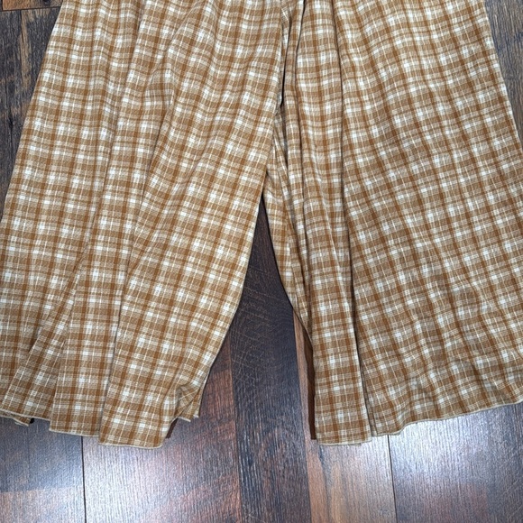 Free People Yellow Plaid Kaia Wide Leg Jumpsuit - Picture 4 of 13